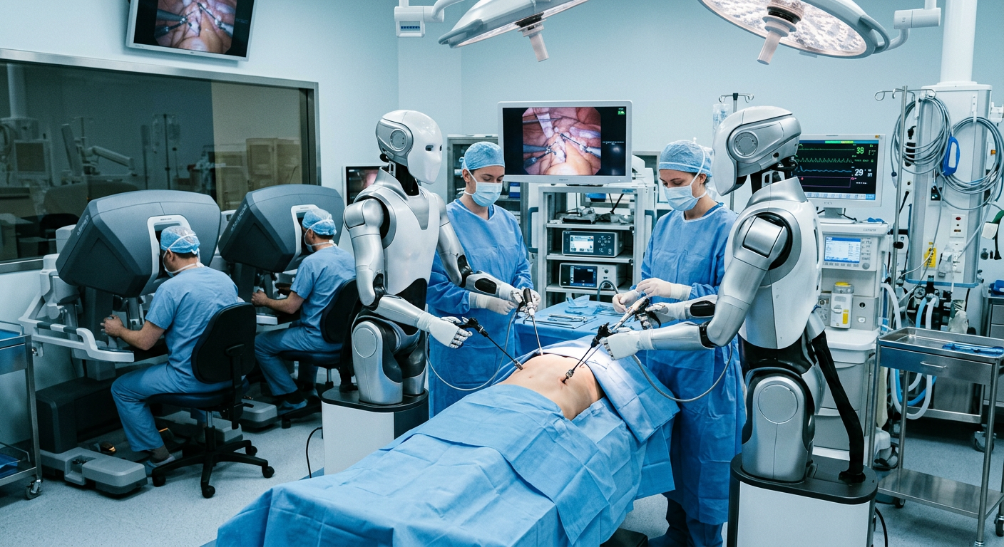 CHIRURGIE DU FUTUR : DES ROBOTS HUMANOÏDES RÉALISENT LEUR PREMIÈRE OPÉRATION